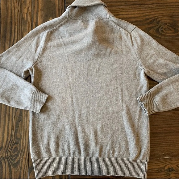 J.Crew Cowl Neck with Toggle Sweater Tan Small 100% Cotton - Picture 4 of 5